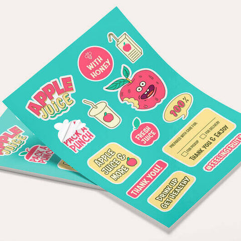 Custom Paper Sticker Sheets | Multi-Design Pages | Canada